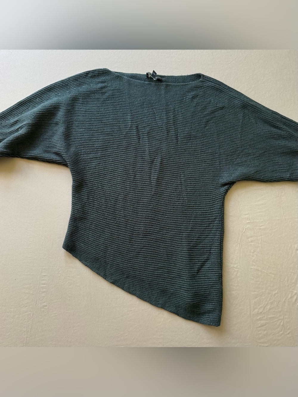 Express Ribbed Asymmetrical Sweater - Picture 3 of 8